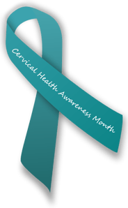 Teal Cervical Cancer Ribbon_Awareness Month